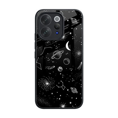 Cosmic Dreams back phone cover | glass case for vivo v70 elite