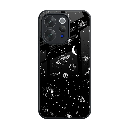 Cosmic Dreams back phone cover | glass case for vivo v70 elite