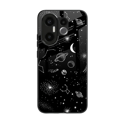Cosmic Dreams back phone cover | glass case for vivo x200 fe