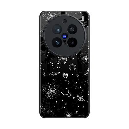 Cosmic Dreams back phone cover | glass case for vivo x200 pro
