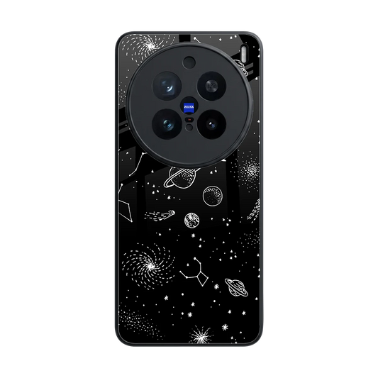 Cosmic Dreams back phone cover | glass case for vivo x200 pro
