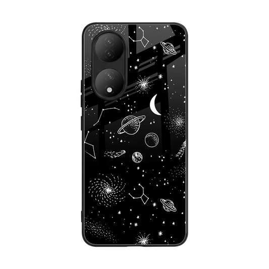 Cosmic Dreams back phone cover | glass case for Vivo-y100