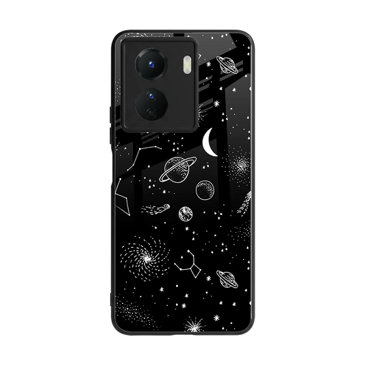 Cosmic Dreams back phone cover | glass case for vivo y16