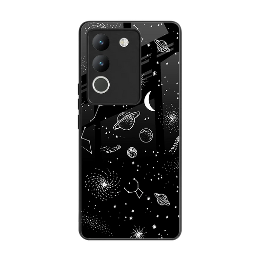 Cosmic Dreams back phone cover | glass case for vivo y200 5g