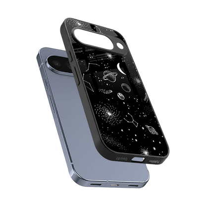 Cosmic Dreams sleek google pixel 10 cover with tempered glass back and TPU edges