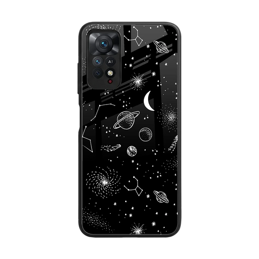 Cosmic Dreams back phone cover | glass case for redmi note 11 pro