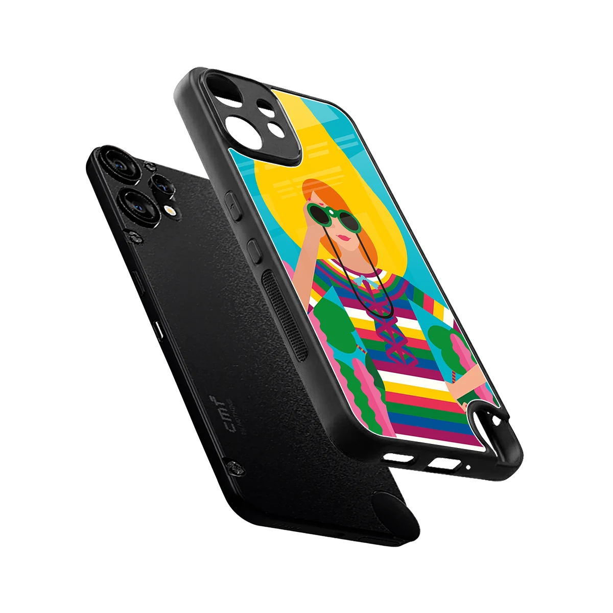 Cosmic Explorer sleek cmf nothing phone 2 pro cover with tempered glass back and TPU edges
