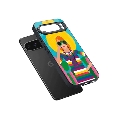Cosmic Explorer sleek google pixel 10 pro xl cover with tempered glass back and TPU edges