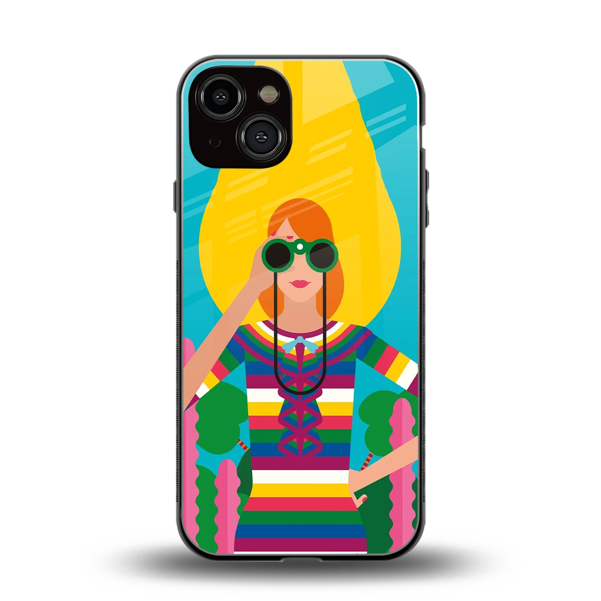 Cosmic Explorer back phone cover | glass case for iphone 14