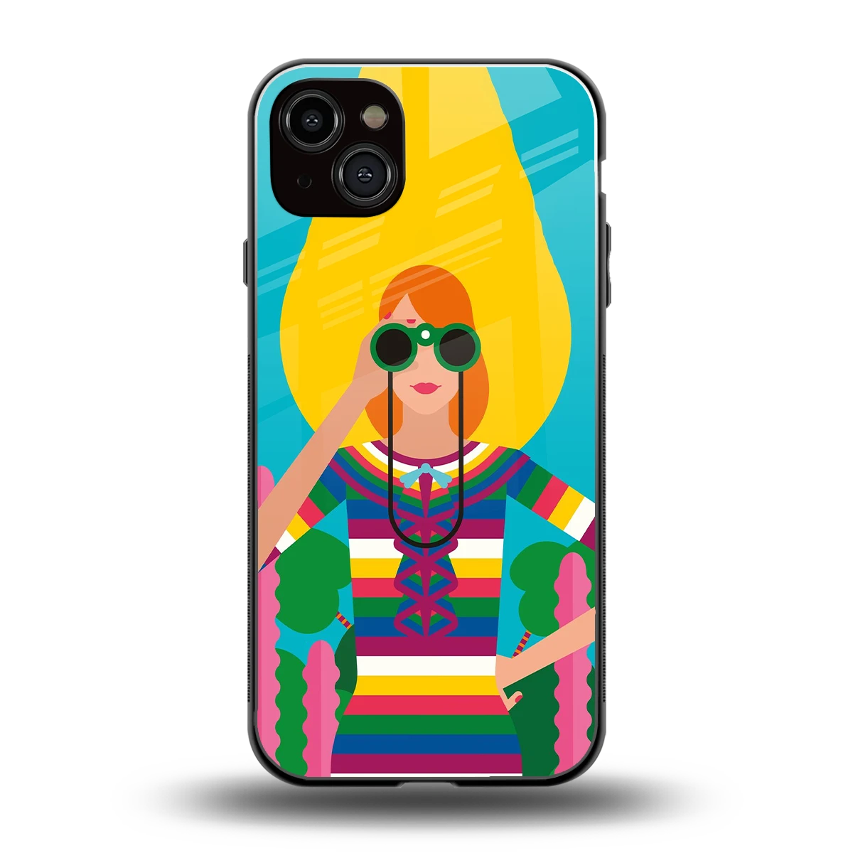 Cosmic Explorer back phone cover | glass case for iphone 14 plus