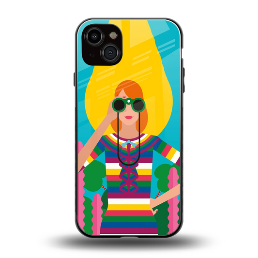 Cosmic Explorer back phone cover | glass case for iphone 14 plus