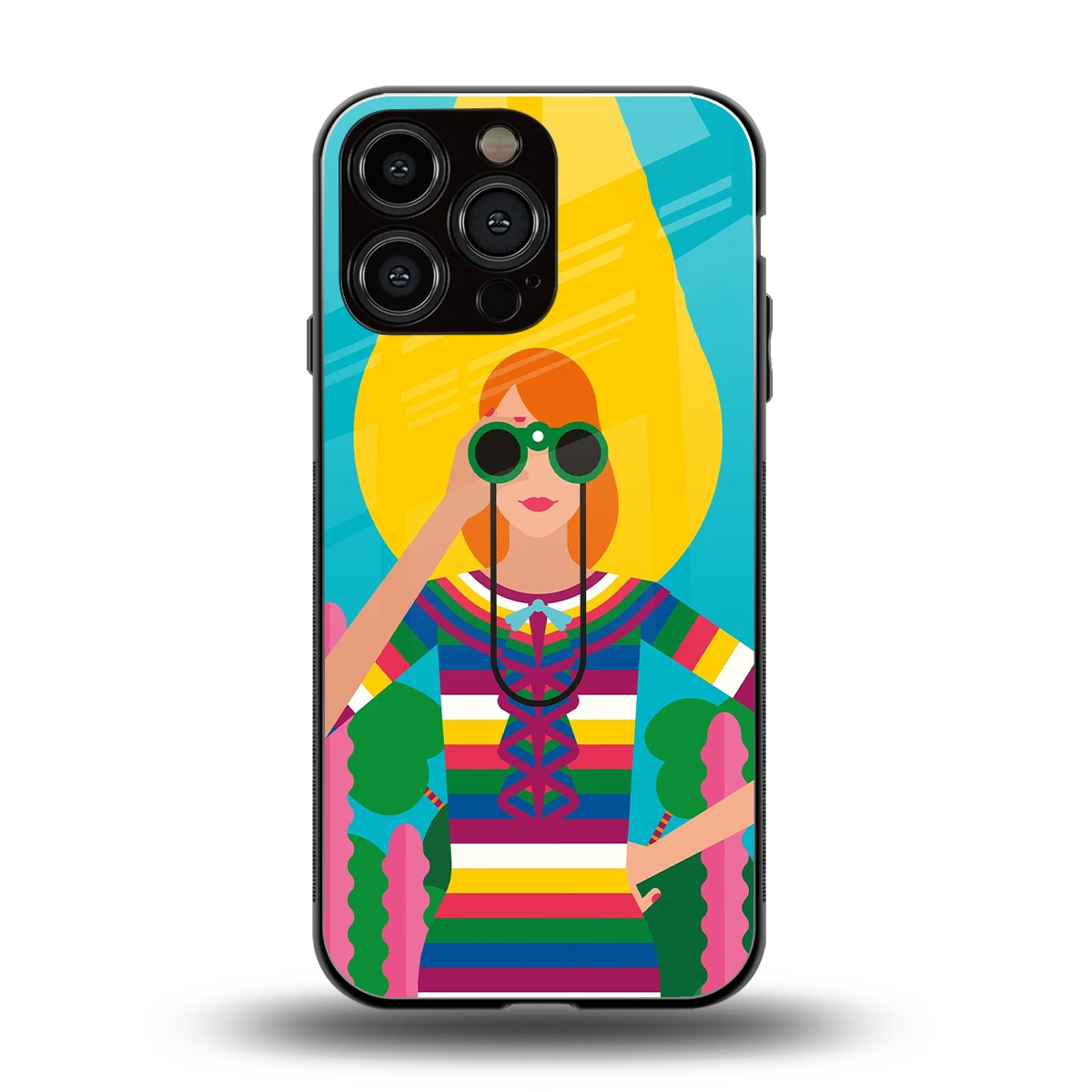 Cosmic Explorer back phone cover | glass case for iphone 15 pro max
