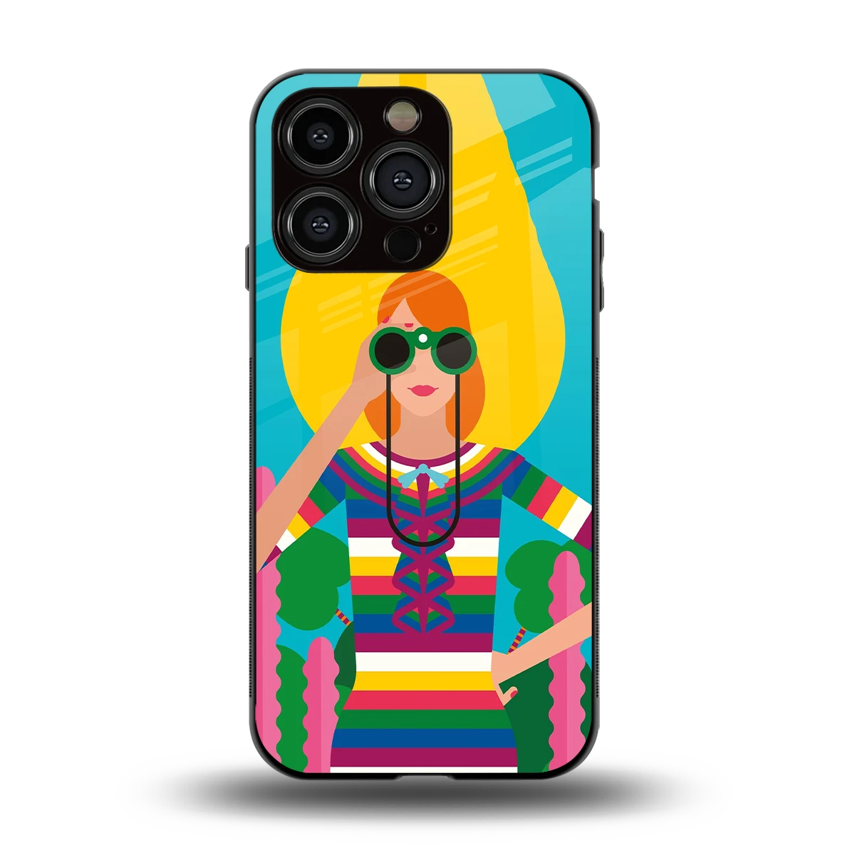 Cosmic Explorer back phone cover | glass case for iphone 15 pro