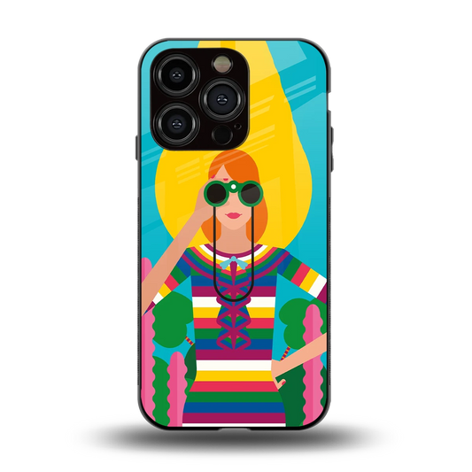 Cosmic Explorer back phone cover | glass case for iphone 15 pro