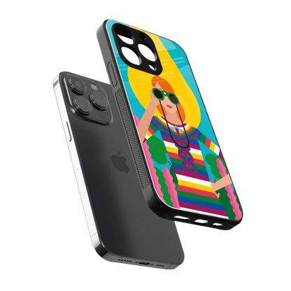 Cosmic Explorer sleek iphone 15 pro cover with tempered glass back and TPU edges