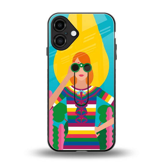 Cosmic Explorer back phone cover | glass case for iphone 16 plus