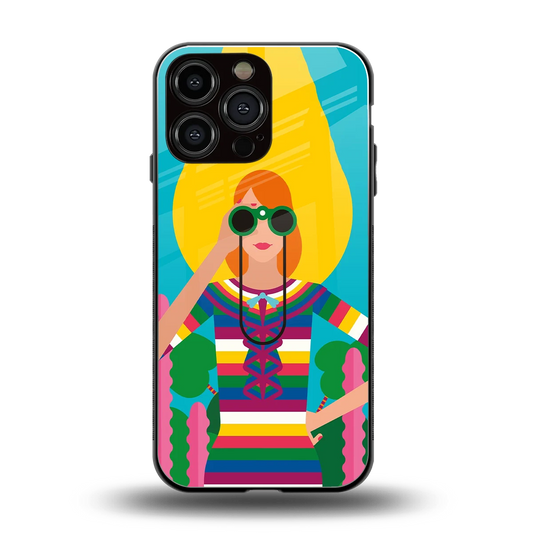 Cosmic Explorer back phone cover | glass case for iphone 16 pro max