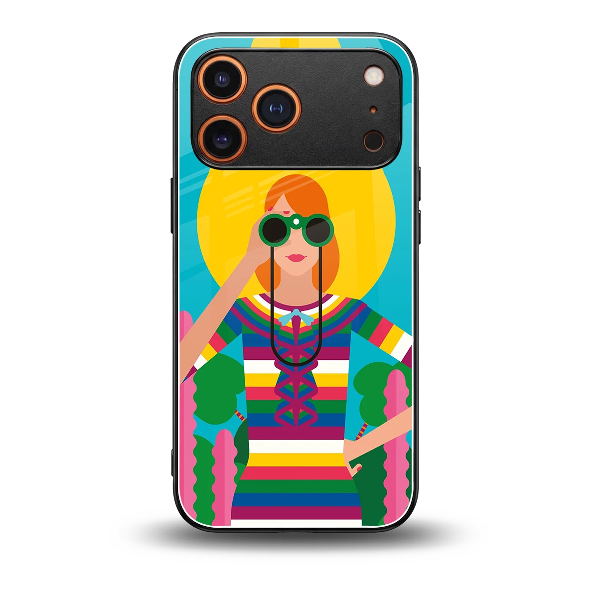 Cosmic Explorer back phone cover | glass case for iphone 17 pro