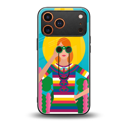 Cosmic Explorer back phone cover | glass case for iphone 17 pro