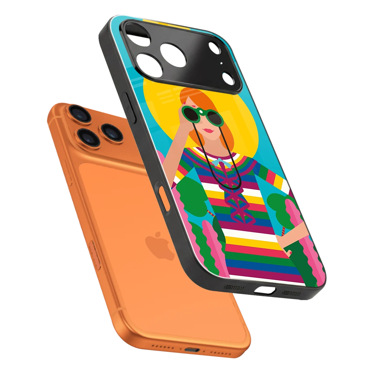 Cosmic Explorer sleek iphone 17 pro cover with tempered glass back and TPU edges
