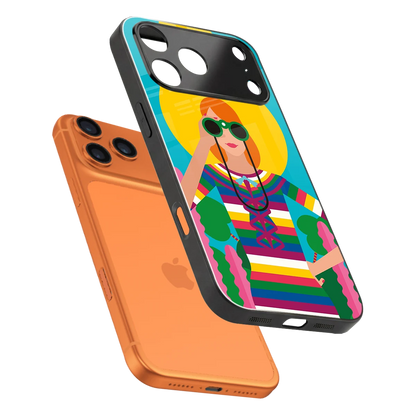 Cosmic Explorer sleek iphone 17 pro cover with tempered glass back and TPU edges