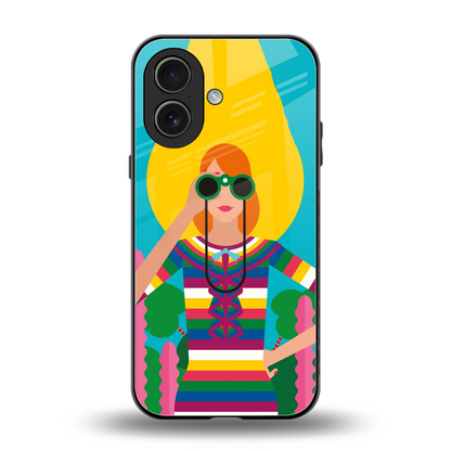 Cosmic Explorer back phone cover | glass case for iphone 17