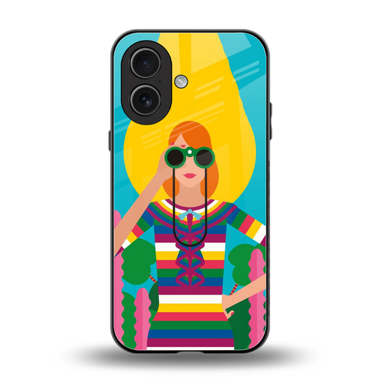 Cosmic Explorer back phone cover | glass case for iphone 17