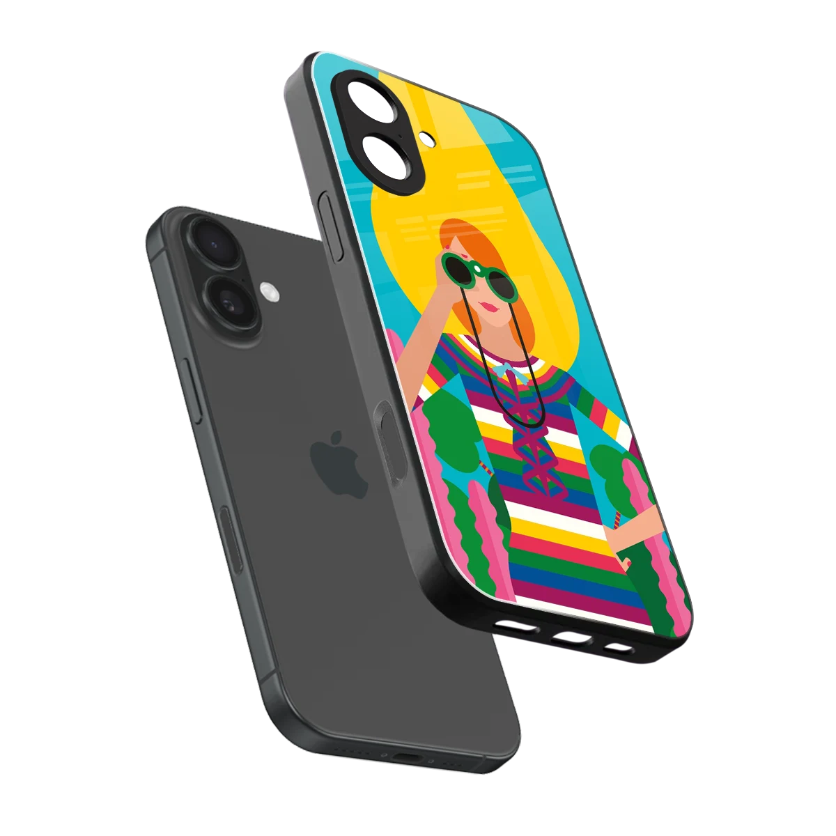 Cosmic Explorer sleek iphone 17 cover with tempered glass back and TPU edges