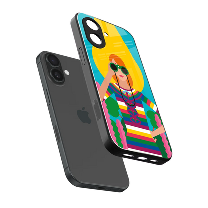 Cosmic Explorer sleek iphone 17 cover with tempered glass back and TPU edges