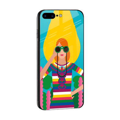 Cosmic Explorer sleek iphone 8 plus cover with tempered glass back and TPU edges