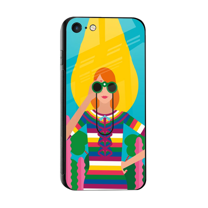 Cosmic Explorer sleek iphone 7 cover with tempered glass back and TPU edges