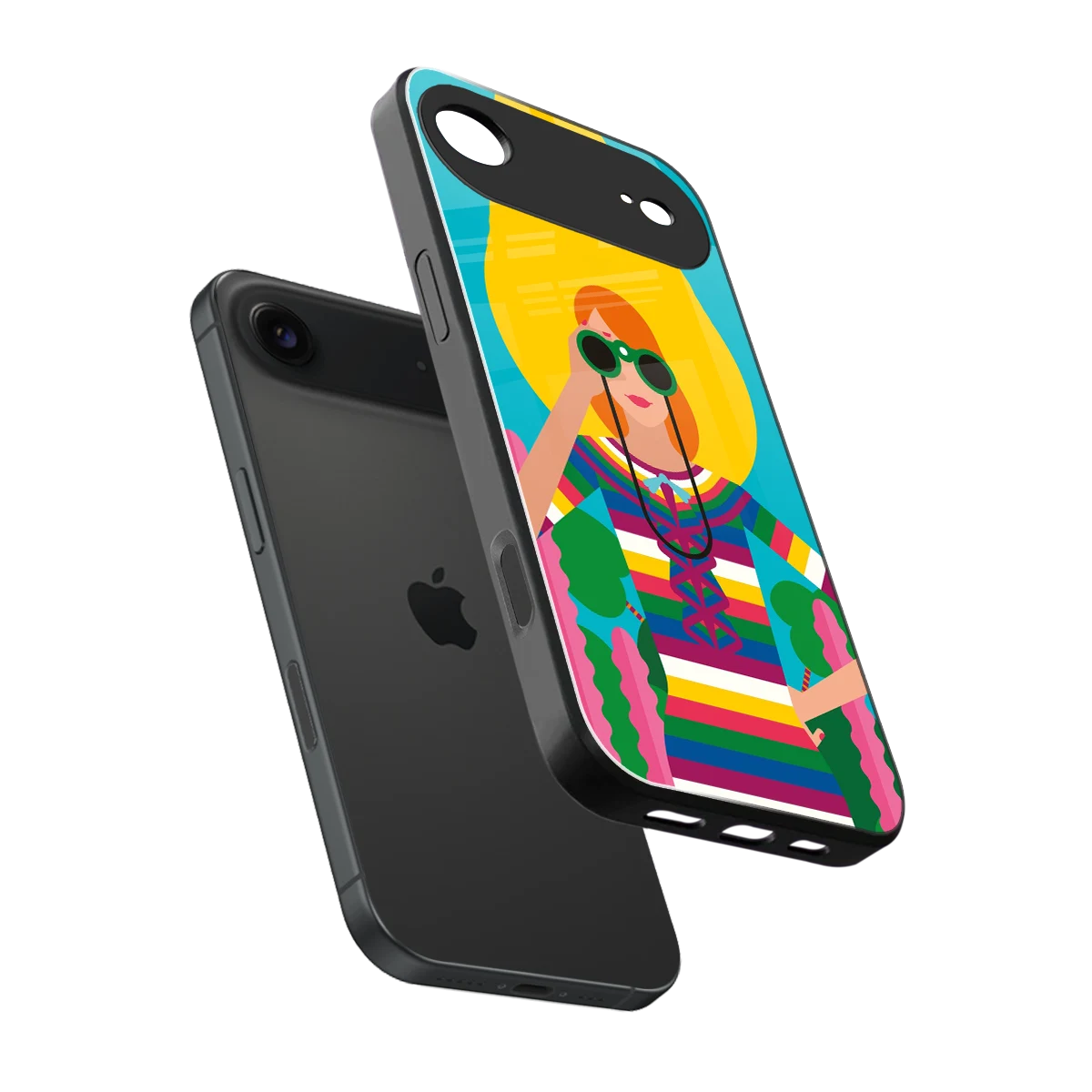 Cosmic Explorer sleek iphone air cover with tempered glass back and TPU edges