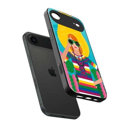Cosmic Explorer sleek iphone air cover with tempered glass back and TPU edges
