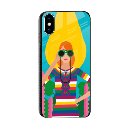 Cosmic Explorer sleek iphone x cover with tempered glass back and TPU edges
