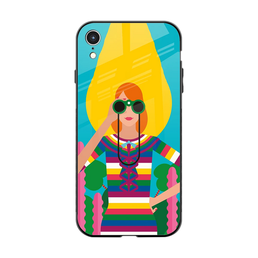 Cosmic Explorer back phone cover | glass case for iphone xr