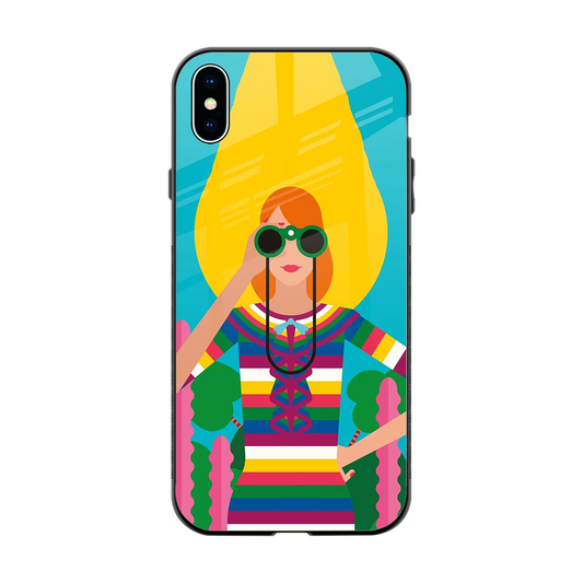 Cosmic Explorer back phone cover | glass case for iphone xs max