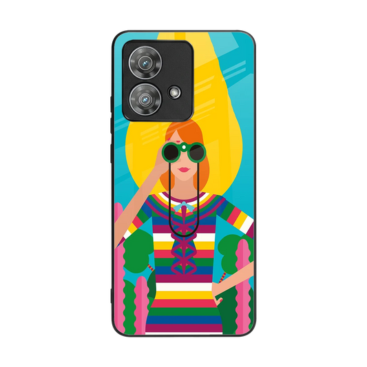 Cosmic Explorer back phone cover | glass case for motorola edge 40 neo 5g