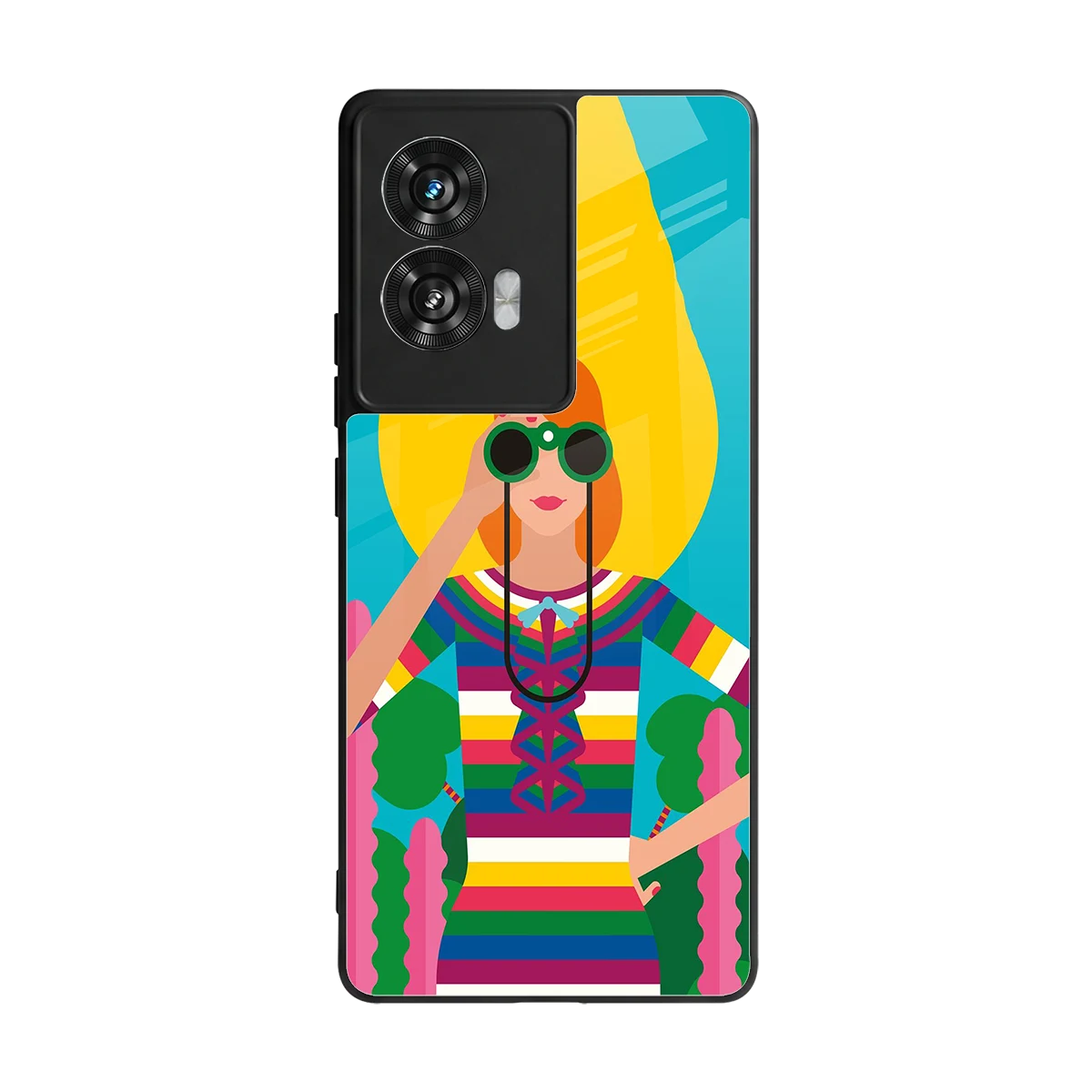 Cosmic Explorer back phone cover | glass case for motorola edge 50 fusion