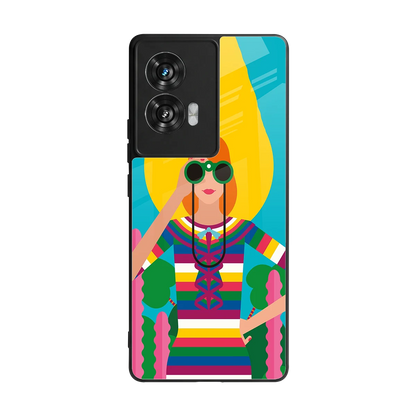 Cosmic Explorer back phone cover | glass case for motorola edge 50 fusion