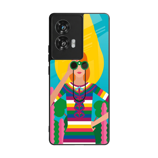 Cosmic Explorer back phone cover | glass case for motorola edge 50 fusion