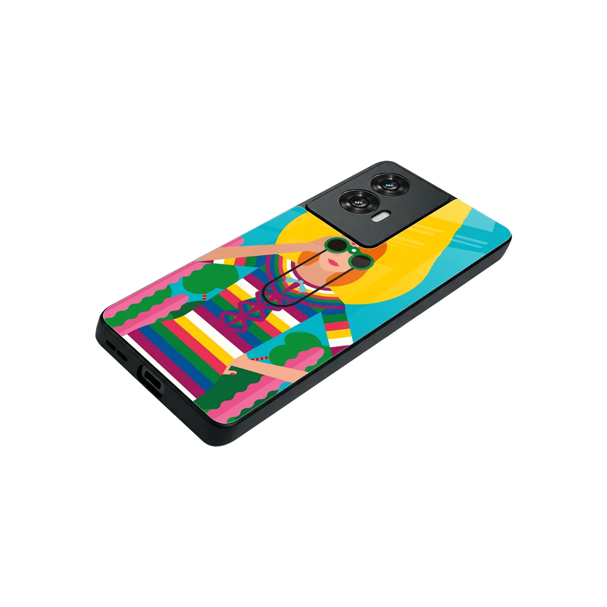 Cosmic Explorer stylish phone case for motorola edge 50 fusion | glossy glass and slim fit