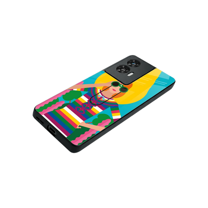 Cosmic Explorer stylish phone case for motorola edge 50 fusion | glossy glass and slim fit