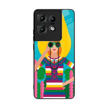 Cosmic Explorer back phone cover | glass case for motorola edge 50 pro