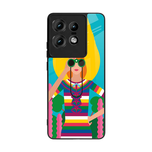 Cosmic Explorer back phone cover | glass case for motorola edge 50 pro