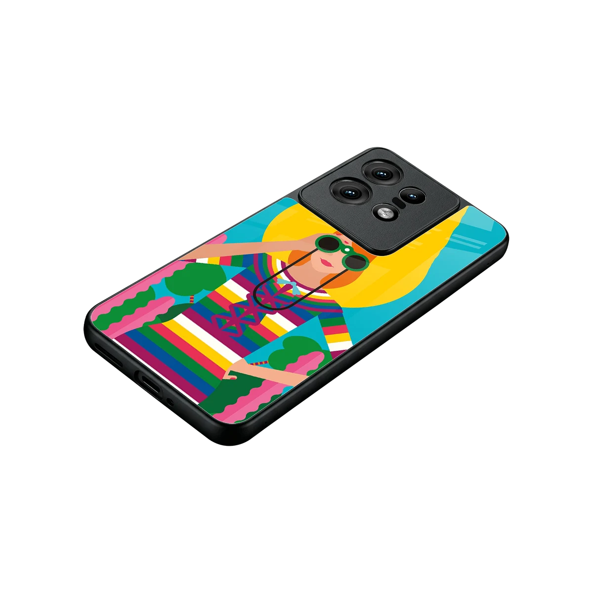 Cosmic Explorer stylish phone case for motorola edge 50 pro | glossy glass and slim fit