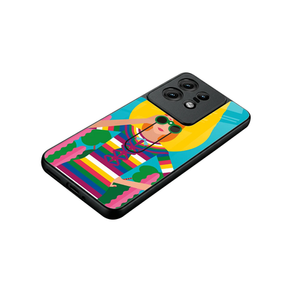 Cosmic Explorer stylish phone case for motorola edge 50 pro | glossy glass and slim fit