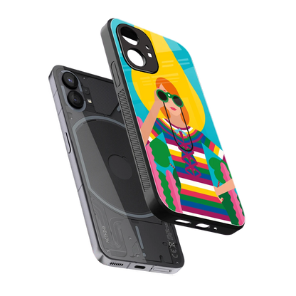 Cosmic Explorer sleek nothing phone 1 cover with tempered glass back and TPU edges