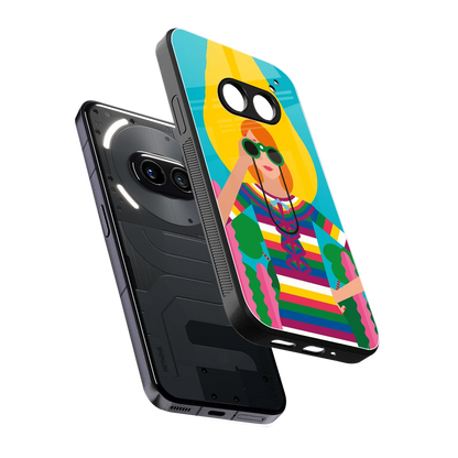 Cosmic Explorer sleek nothing phone 2a cover with tempered glass back and TPU edges