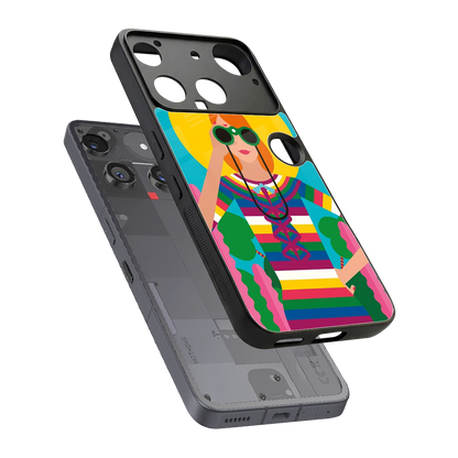 Cosmic Explorer sleek nothing phone 3 cover with tempered glass back and TPU edges