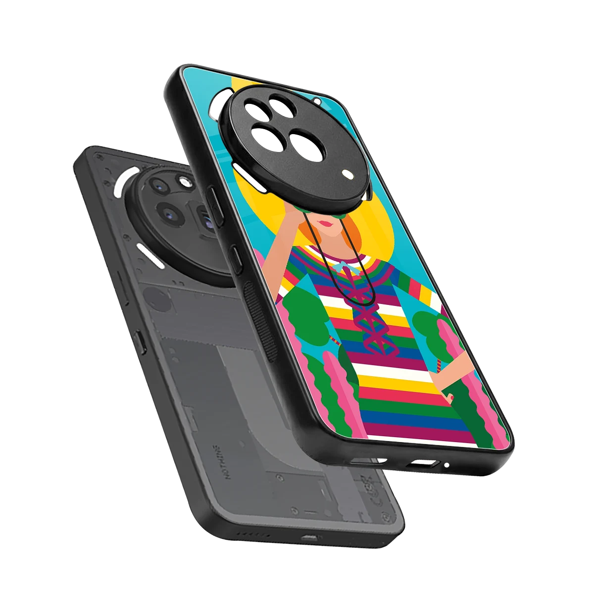 Cosmic Explorer sleek nothing phone 3a pro cover with tempered glass back and TPU edges